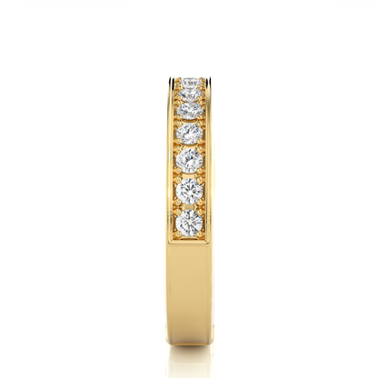 0.49 CT Round Diamond Channel Set Eternity Band Ring Special Anniversary Gift For Women's