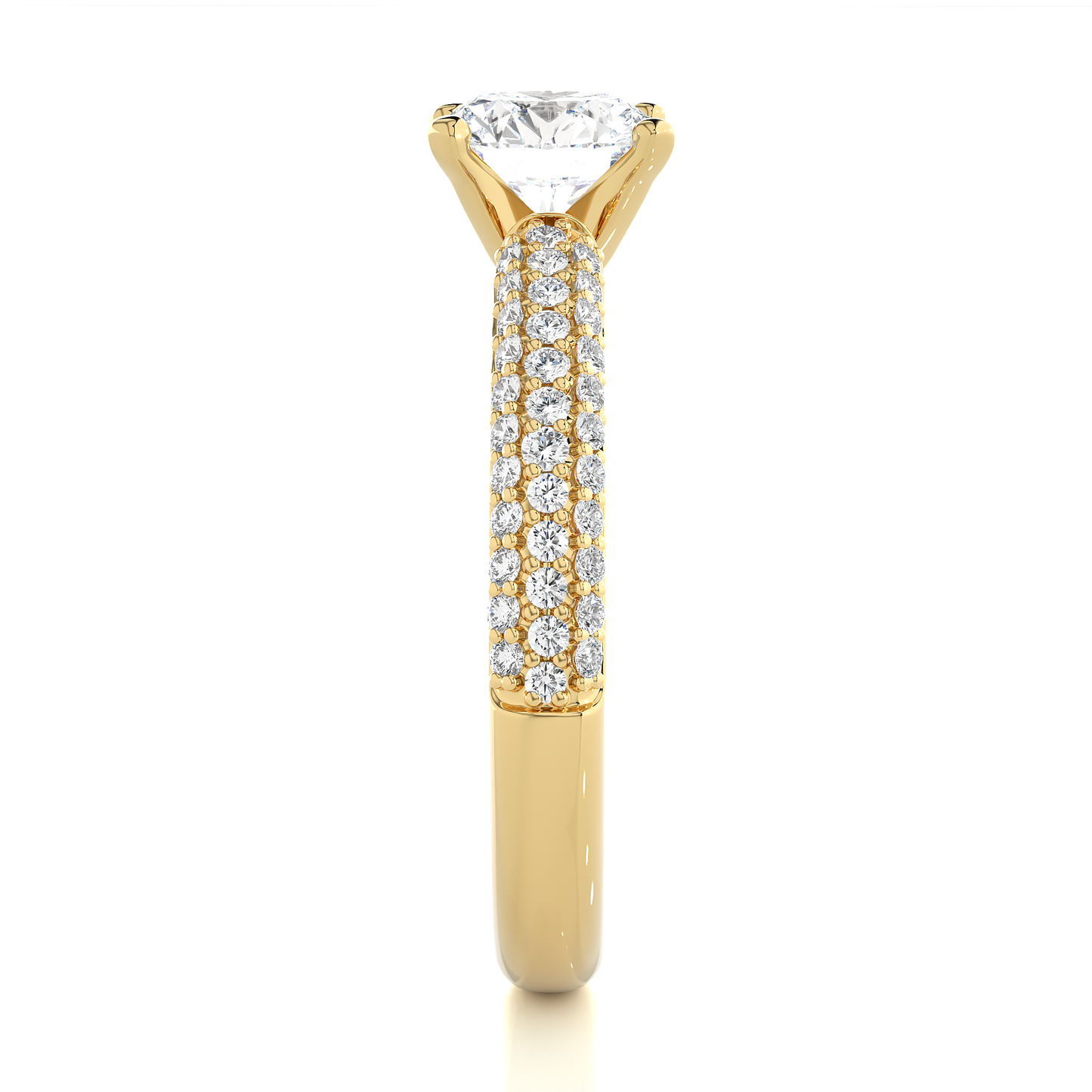 1.56 Ct Carat Round Shaped Lab Grown Diamond 14K White Gold Engagement Perfect Ring, Gift For Her