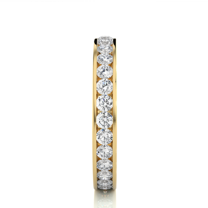 Round 1.20 Ct Lab Grown Diamond Channel Set Full Eternity Band  Stunning and Symbolic Anniversary Jewelry for Her
