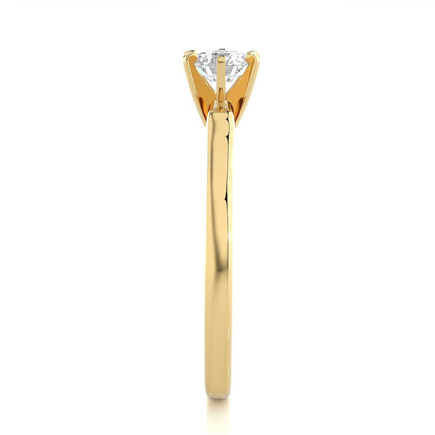 Lab Grown Round Diamond Six Claw Anniversary Ring