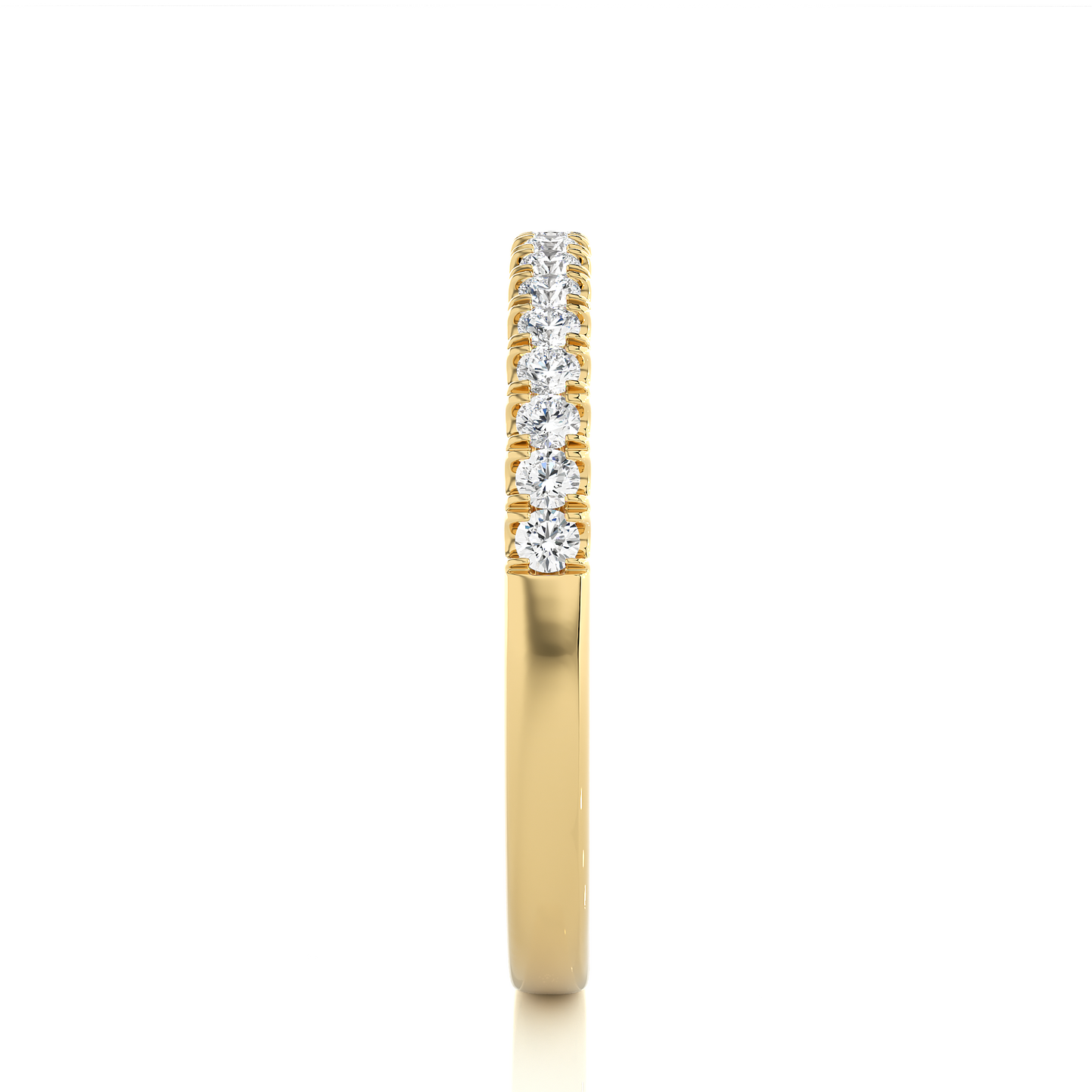 Labgrown Diamond Eternity Band Ring in 14K Solid Gold With Classic U-Prong Setting