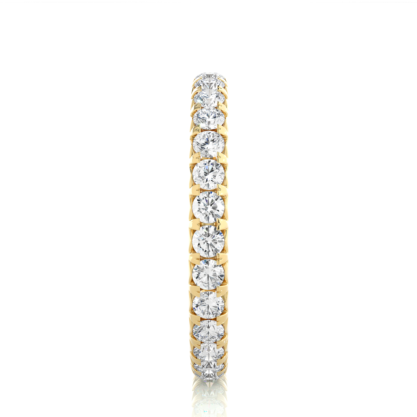 18k Solid Gold Natural or lab grown 1.04 Ct Round Diamond Full Eternity Wedding Band Gift For Her