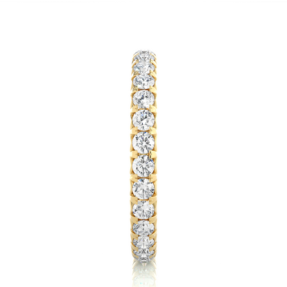 18k Solid Gold Natural or lab grown 1.04 Ct Round Diamond  Full Eternity Wedding Band Gift  For Her