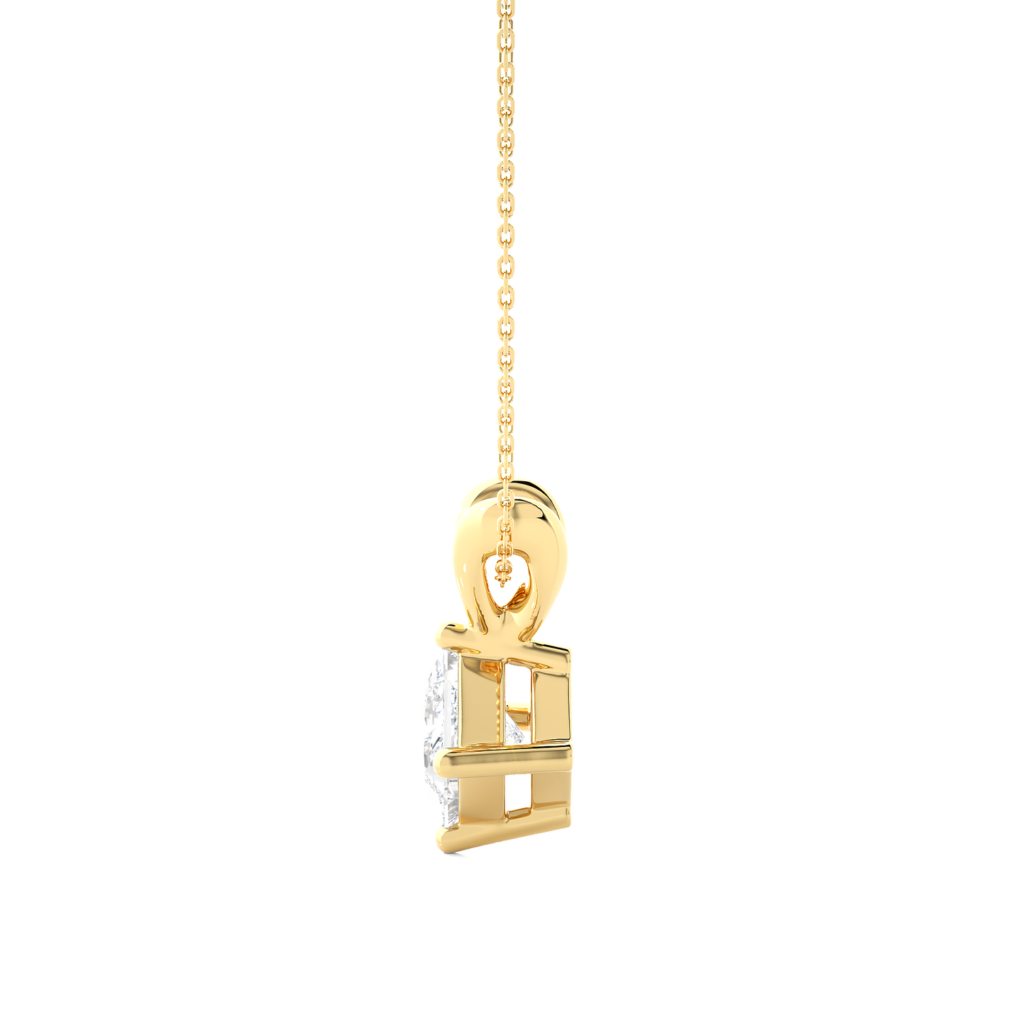 Elegant 0.50 Carat Diamond Solitiare Pendant Necklace Minimalist Gold Jewelry for Her