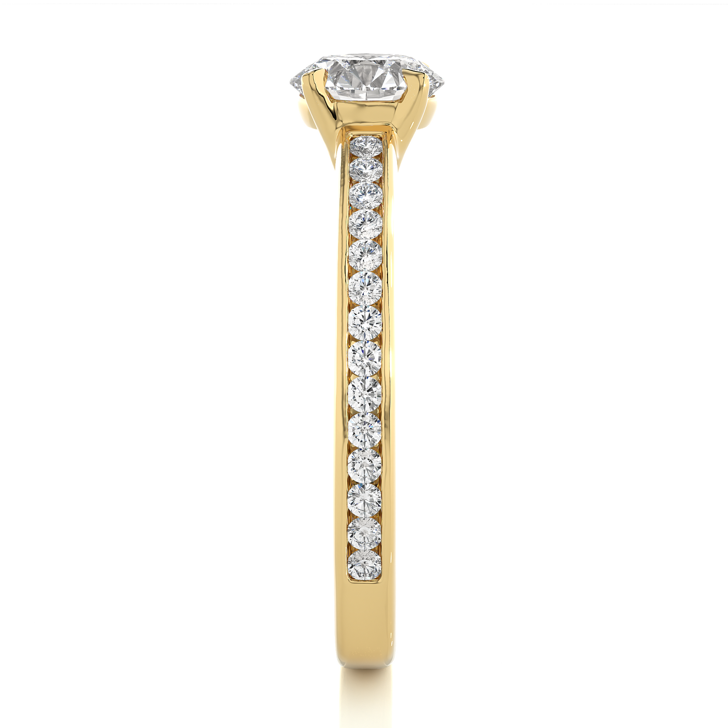 1.19 CT Cushion And Round Diamond Lab grown Diamond With Accent Stone Classic Diamond Ring for women