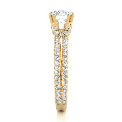 1.32 CT Round Lab Diamond Solitaire Ring 10k Solid White Gold Engagement & Wedding Bridal Set  Luxury Promise Ring