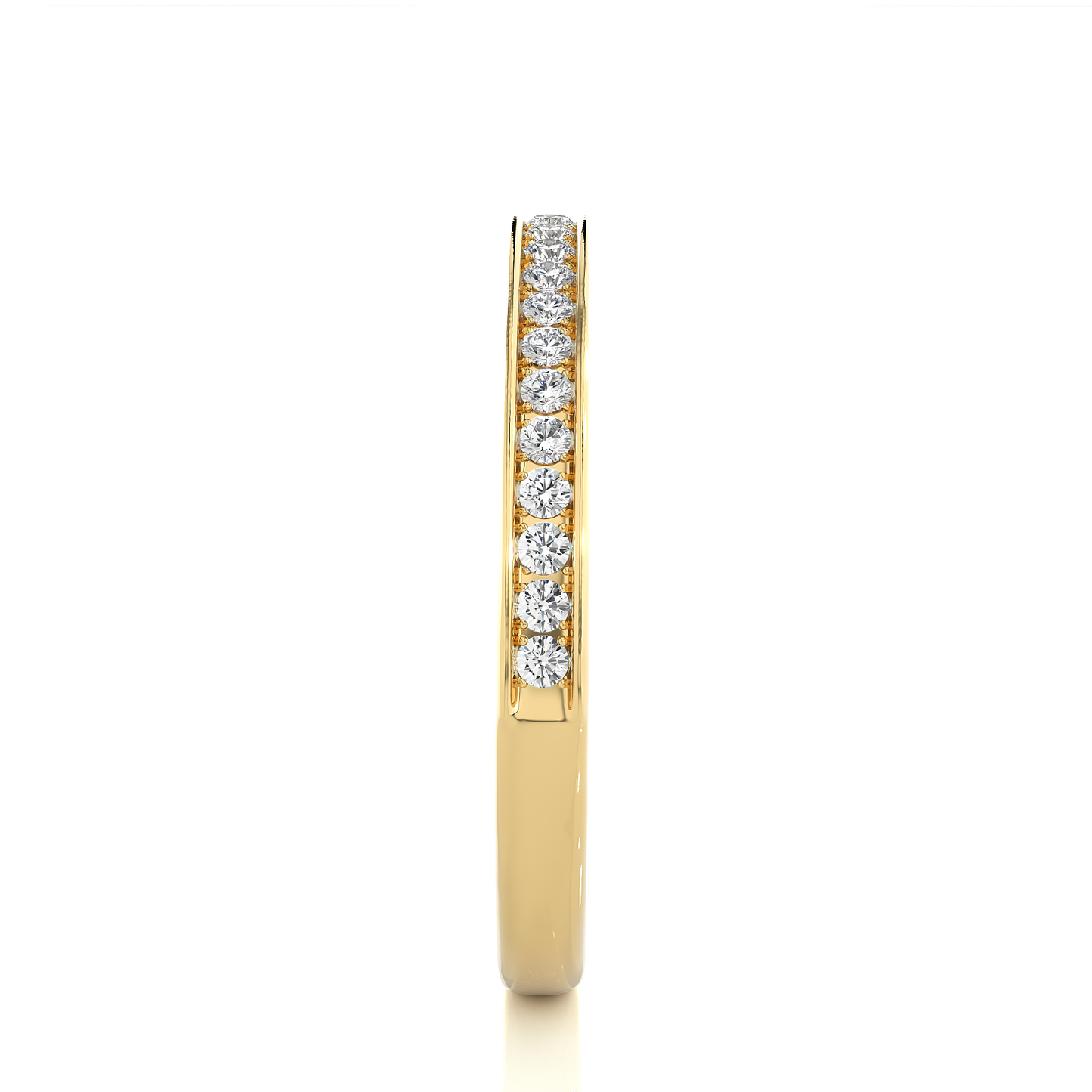 Round Cut Diamond Elegant Channel Set Eternity Wedding Band With Round Labgrown Diamonds