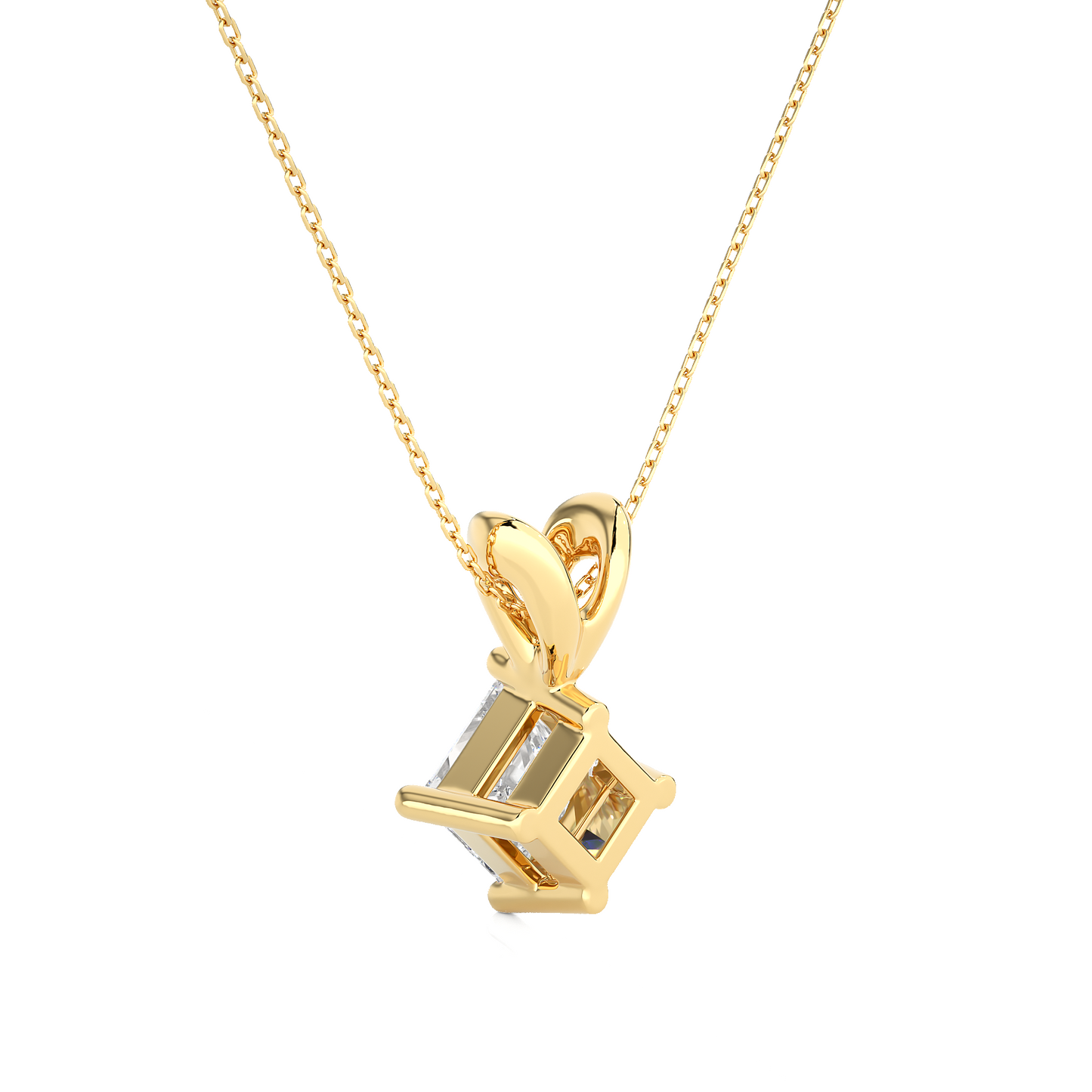 Elegant 0.50 Carat Diamond Solitiare Pendant Necklace Minimalist Gold Jewelry for Her