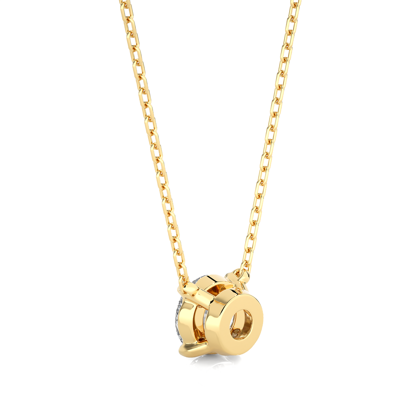 Handcrafted 14K Gold Labgrown Diamond Solitaire Pendant Necklace perfect gift for wife