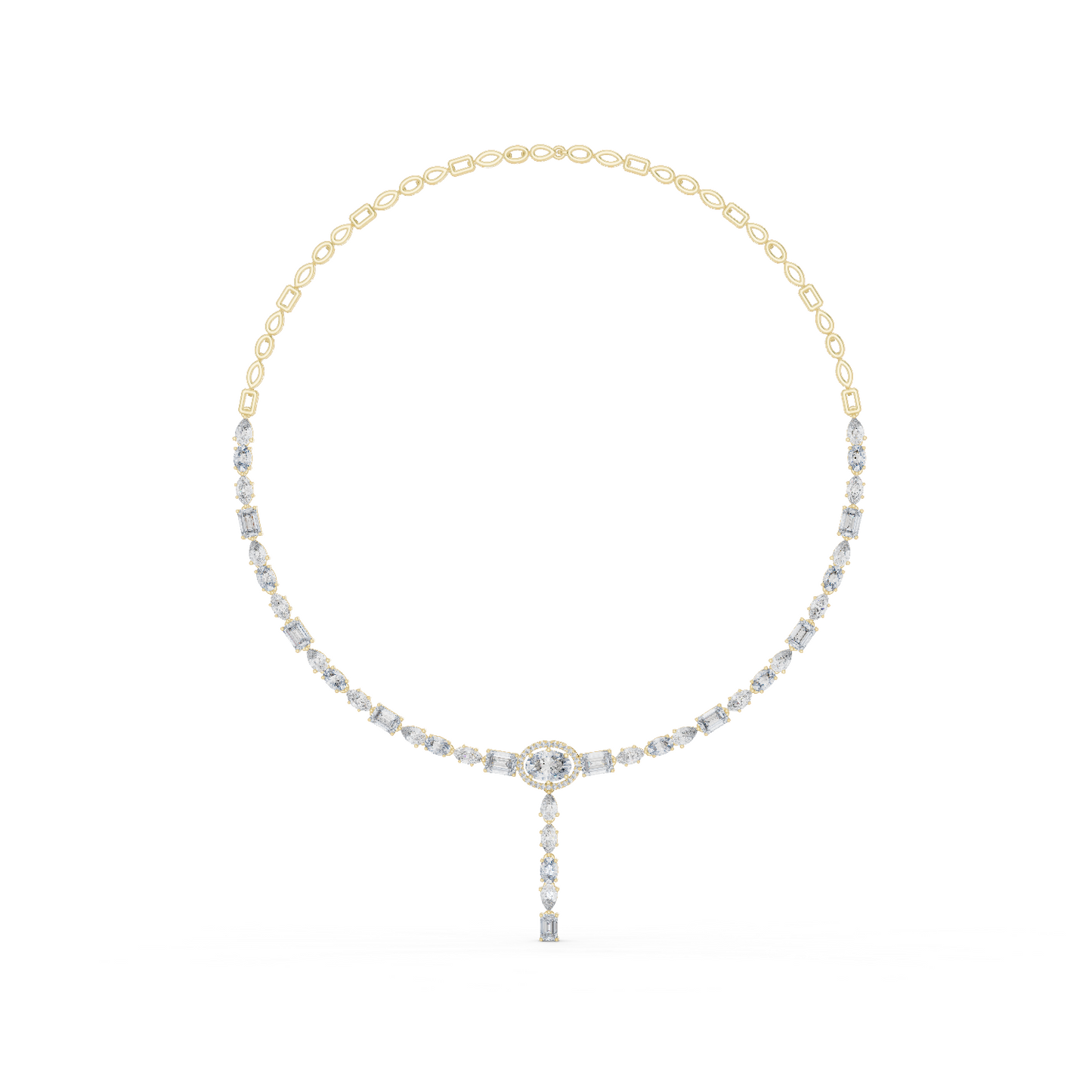 15.73 Ct 14k Solid Gold Lab Grown Diamond Graduation Diamond Necklace For Anniversary Gift