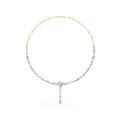 15.73 Ct 14k Solid Gold Lab Grown Diamond Graduation Diamond Necklace For Anniversary Gift