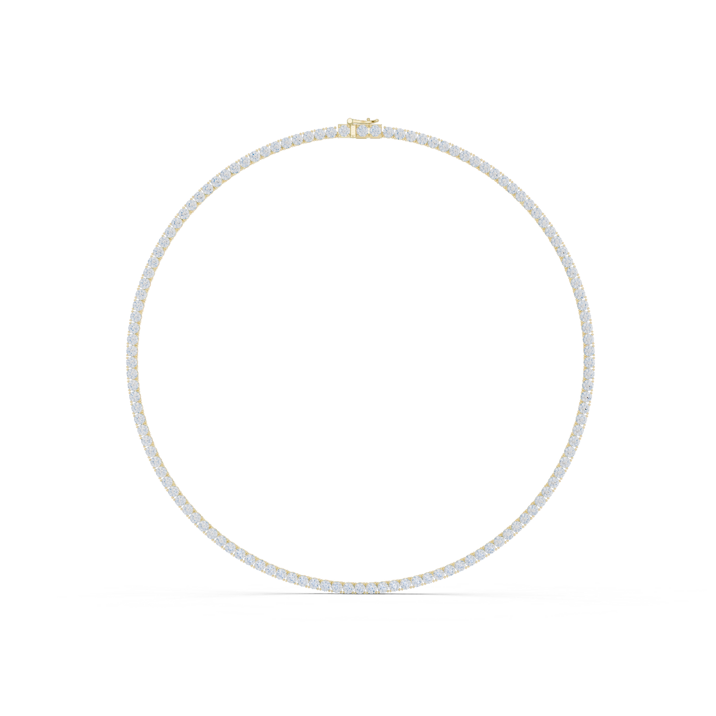 7.21 Ct Natural & Lab Grown Diamond Round Shape 10k Solid Gold Stunning Wadding Wear Diamond Necklace