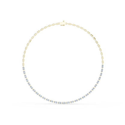 6.09 Ct Emerald Cut Lab grown Diamond 18k Solid Gold Stunning Fabulous Diamond Necklace For Her