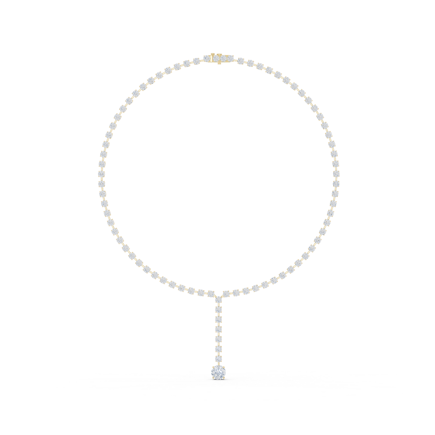27.00 Ct Round Shape Lab Grown Diamond New Classic Look Party Wear Diamond Necklace For Women