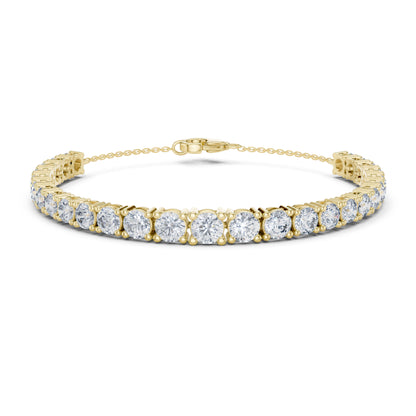 7.14Ct Round Cut High Quality Lab Grown Diamond Vintage Cluster Sparkling Dainty Charm Bracelet For Women's