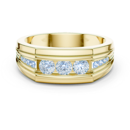 Natural & Lab Grown Round Shapes Diamond Stunning Every Wear Occasion For Men Diamond Ring