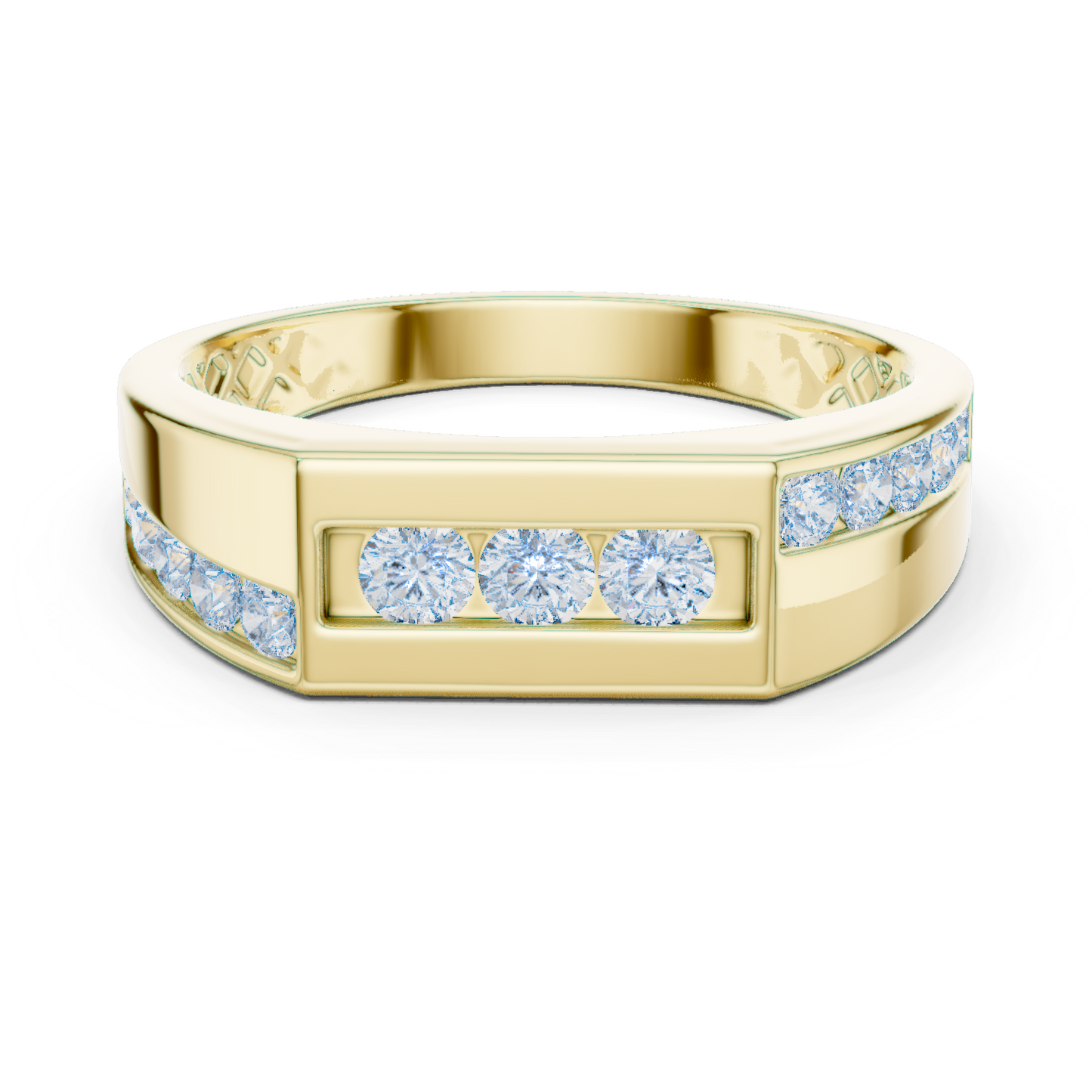 Round Shape Lab Grown Diamond Every Day Shiny Brilliant Diamond Ring For Men Gift