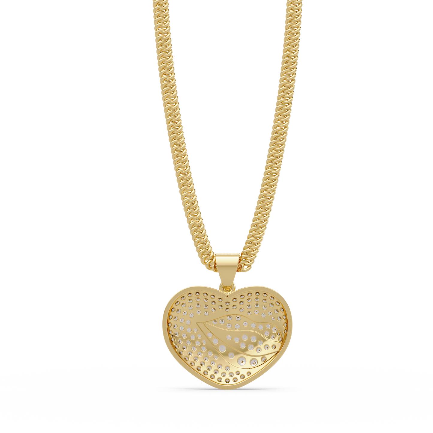 Yellow Gold Heart Shape Lab-Grown Diamond Pendant - HIGHCARAT DIAMONDS