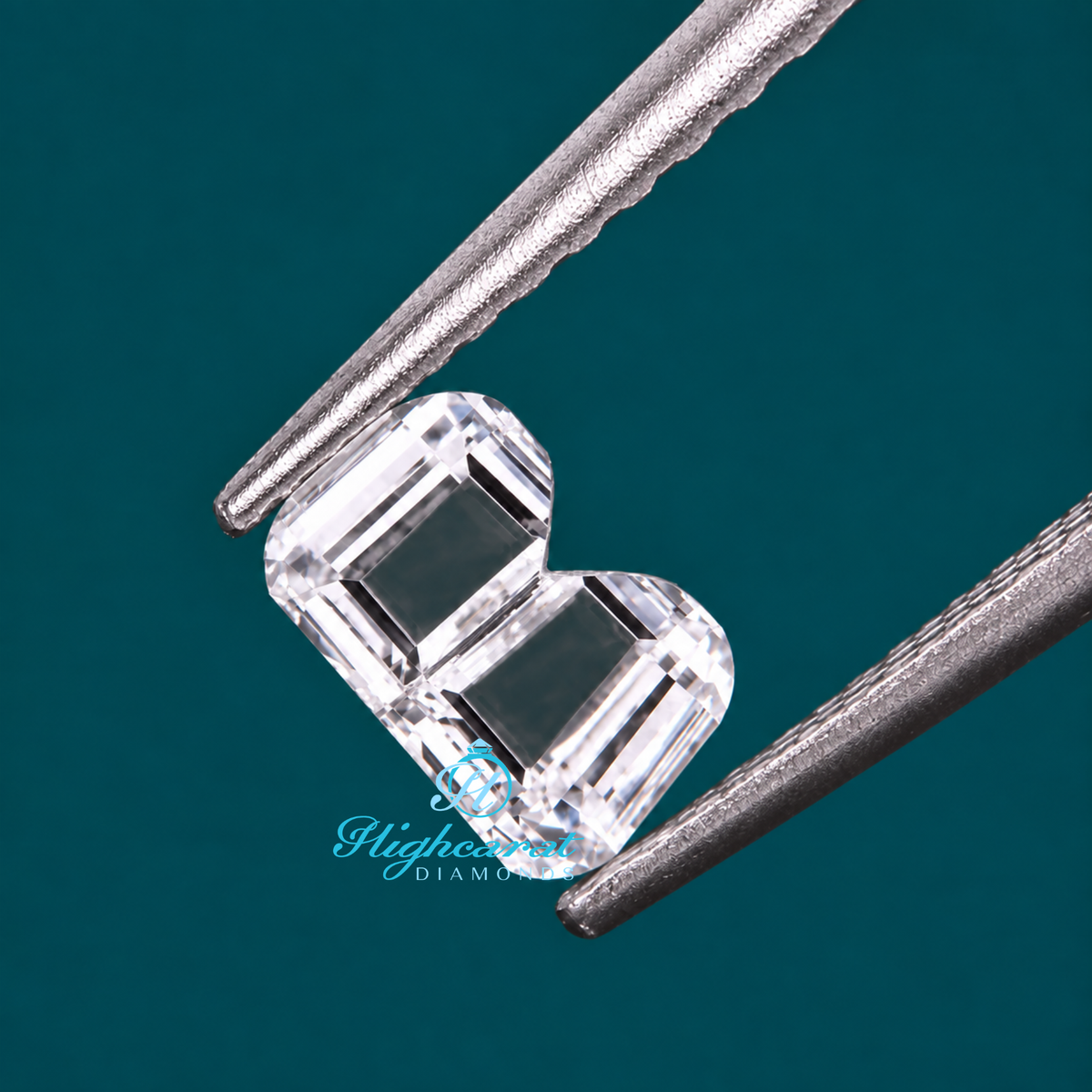 Close-up of B alphabet shape diamond