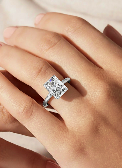 Radiant Cut Solitaire Diamond Ring for Women