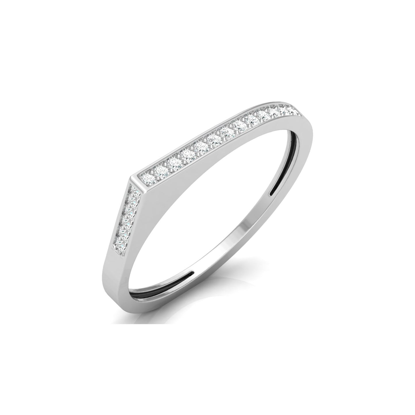 Rose Gold Lightweight Round Diamond Band Ring Party Wear Affordable Luxury For Women's