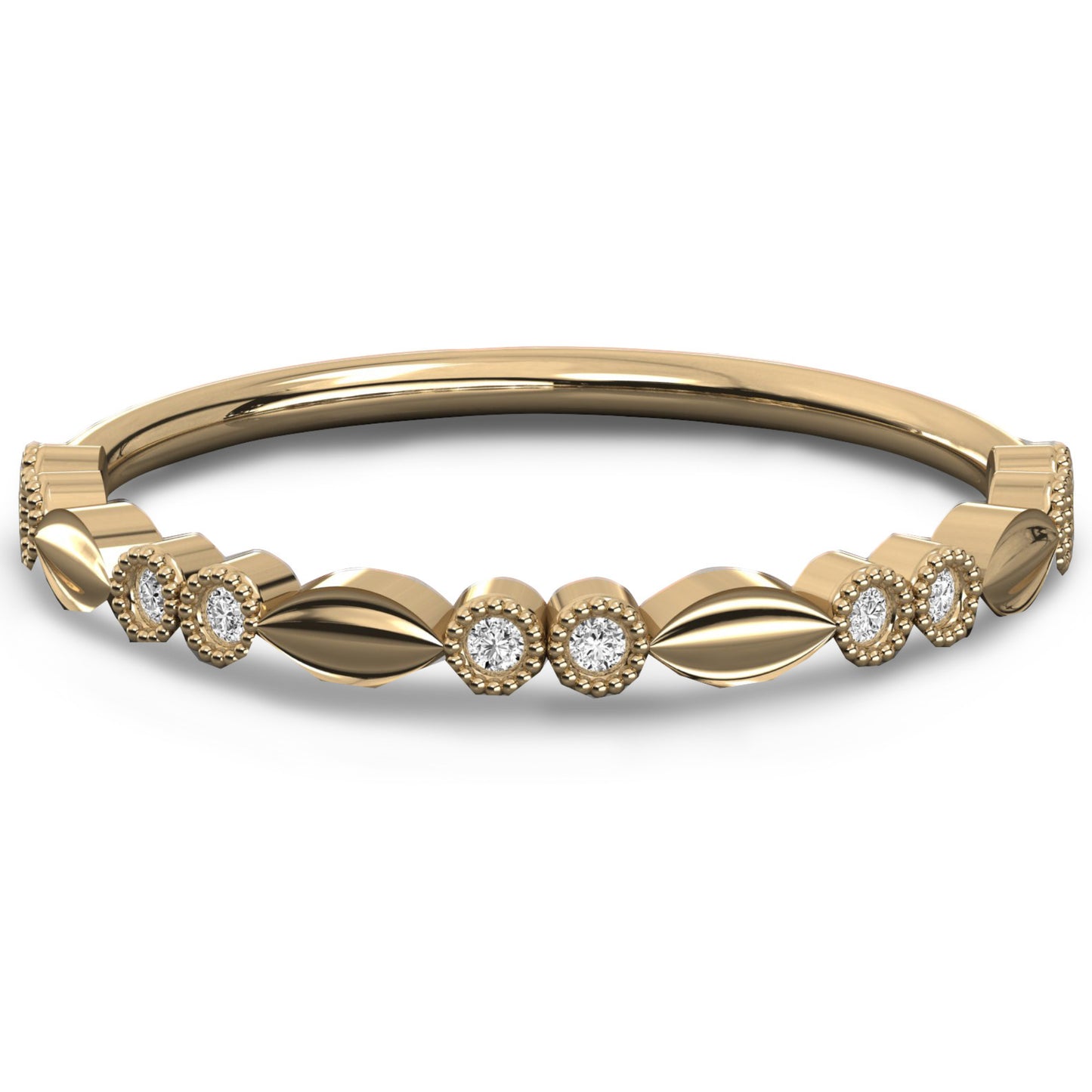 Vintage Style Round Diamond Eternity Band Unique & Charming For Women's