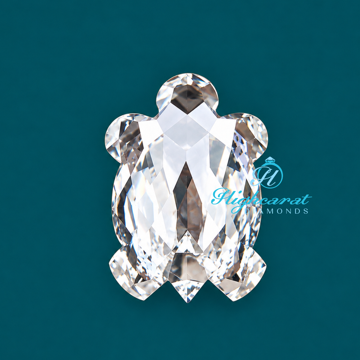 Close-up of turtle shape antique diamond