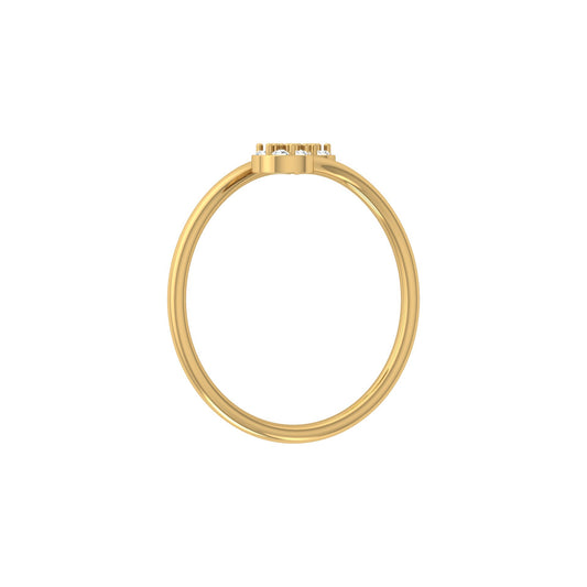 0.10 CT Bypass Round Diamond Women's Ring for Her In 14KT Gold Lab-Grown Or Natural - HIGHCARAT DIAMONDS