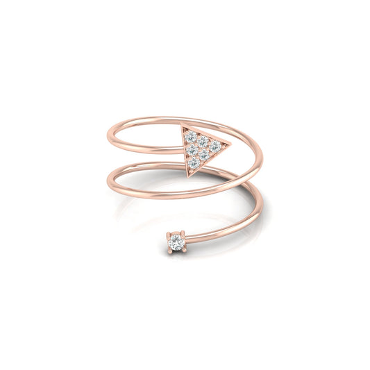 0.11 CT Minimalist Twisted Ring for Her Modern Twist for Everyday Wear In 10KT 14KT 18KT Gold Lab-Grown or Natural - HIGHCARAT DIAMONDS