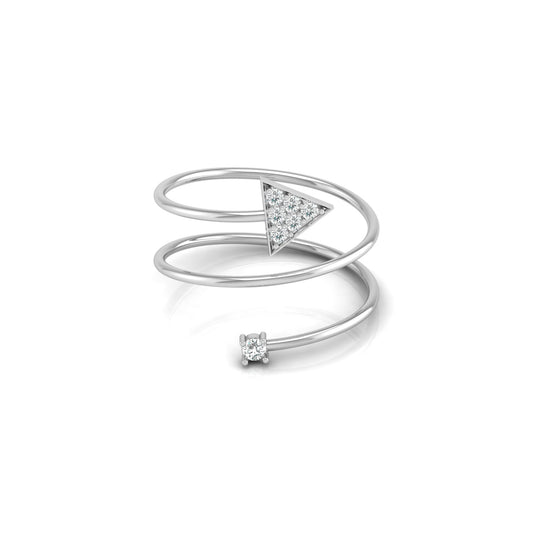 0.11 CT Minimalist Twisted Ring for Her Modern Twist for Everyday Wear In 10KT 14KT 18KT Gold Lab-Grown or Natural - HIGHCARAT DIAMONDS