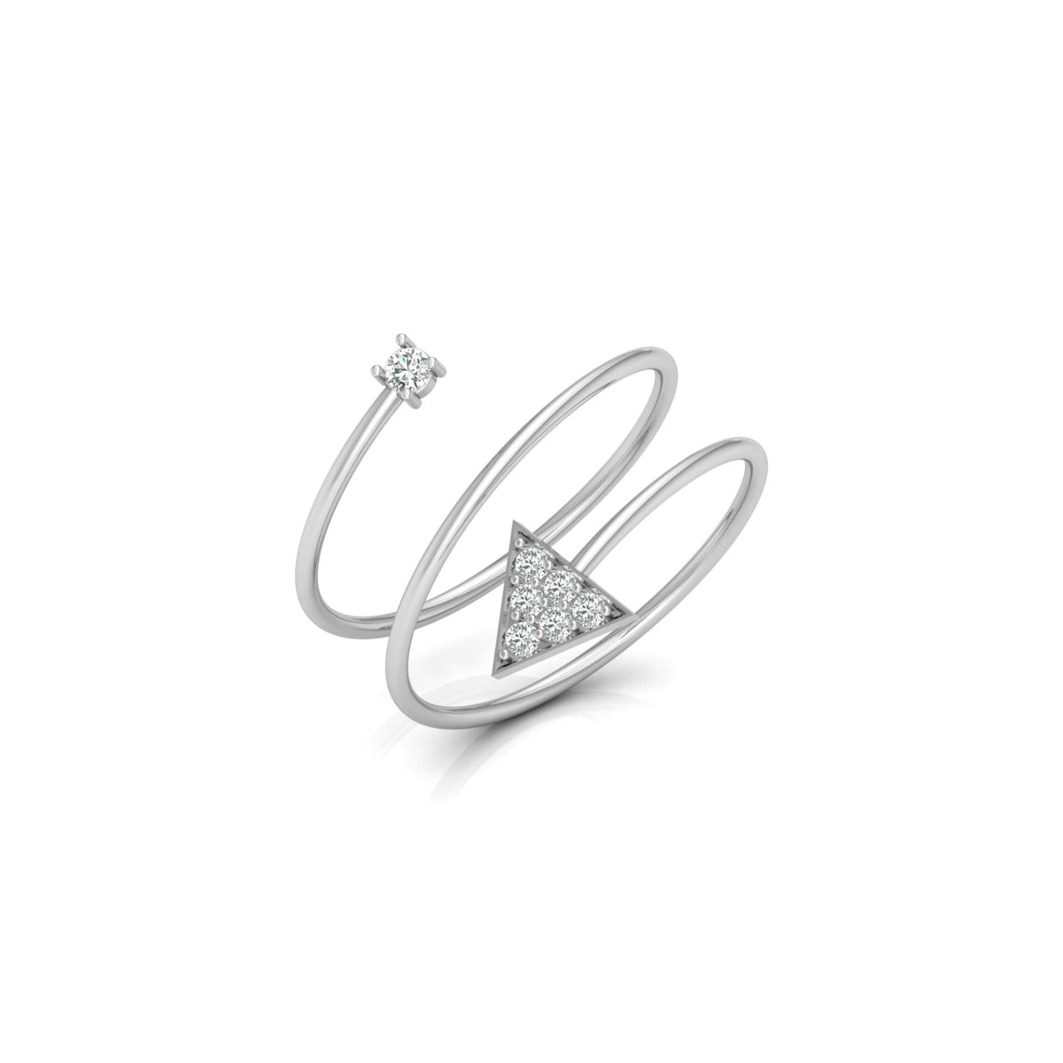 0.11 CT Minimalist Twisted Ring for Her Modern Twist for Everyday Wear In 10KT 14KT 18KT Gold Lab-Grown or Natural - HIGHCARAT DIAMONDS