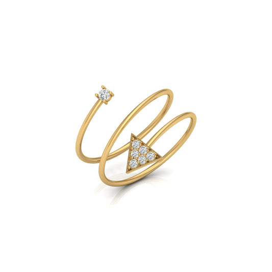0.11 CT Minimalist Twisted Ring for Her Modern Twist for Everyday Wear In 10KT 14KT 18KT Gold Lab-Grown or Natural - HIGHCARAT DIAMONDS