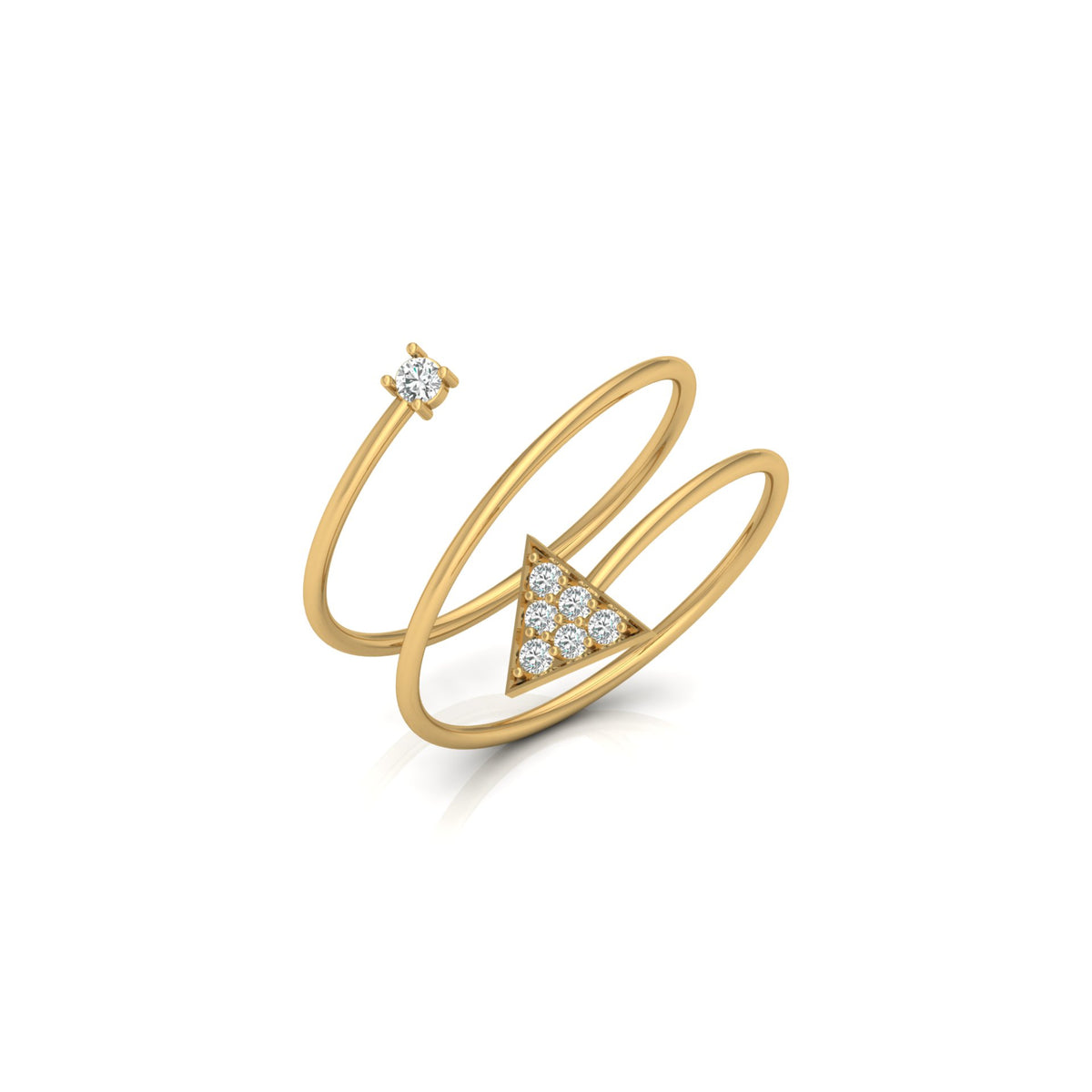 0.11 CT Minimalist Twisted Ring for Her Modern Twist for Everyday Wear In 10KT 14KT 18KT Gold Lab-Grown or Natural - HIGHCARAT DIAMONDS