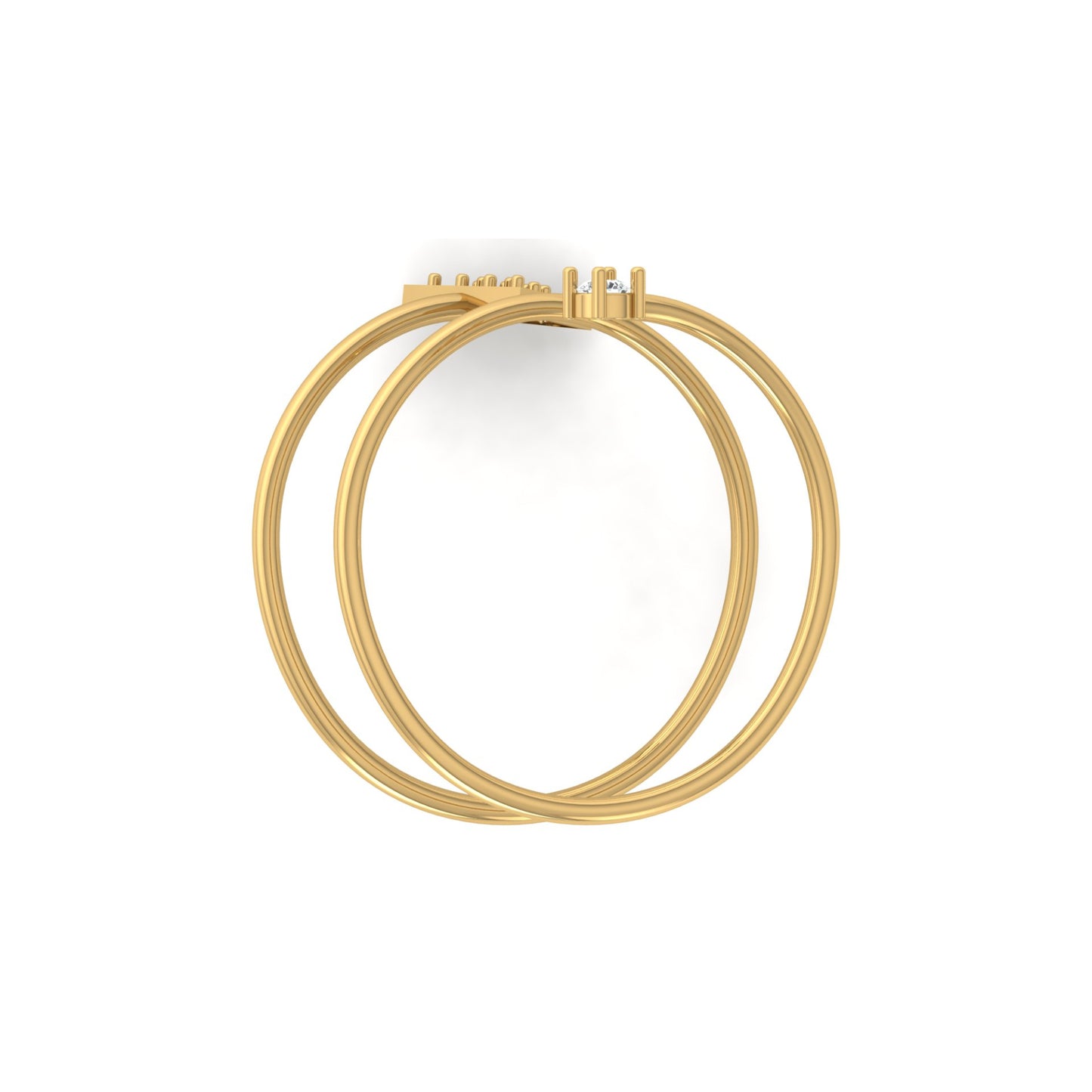 0.11 CT Minimalist Twisted Ring for Her Modern Twist for Everyday Wear In 10KT 14KT 18KT Gold Lab-Grown or Natural