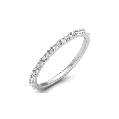 0.11 CT Round Diamond Wedding Band Ring in 14K Gold for Women Lab-Grown or Natural - HIGHCARAT DIAMONDS