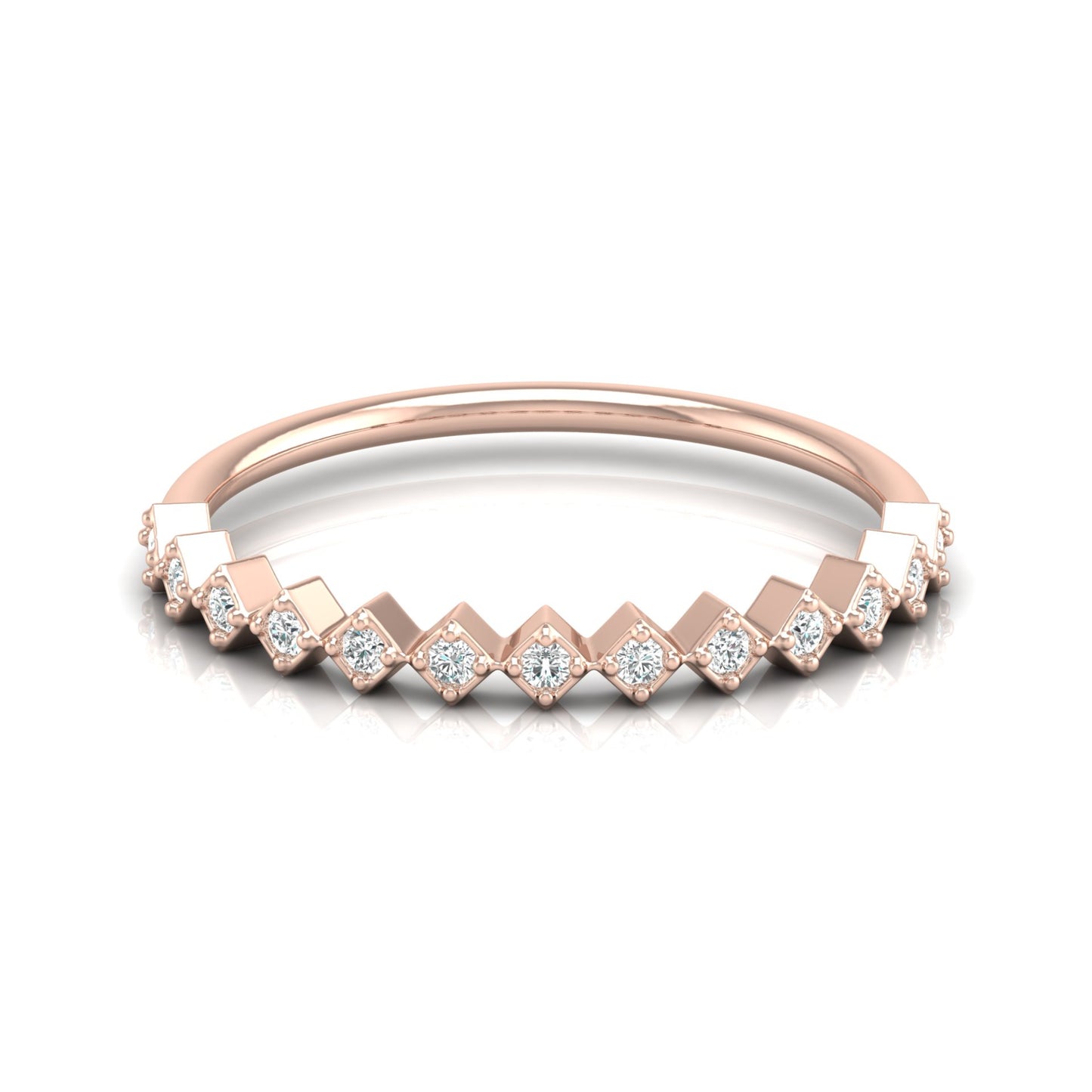 0.11 CT Diamond Band Ring for Women's Lightweight & Elegant Anniversary gift for her - HIGHCARAT DIAMONDS
