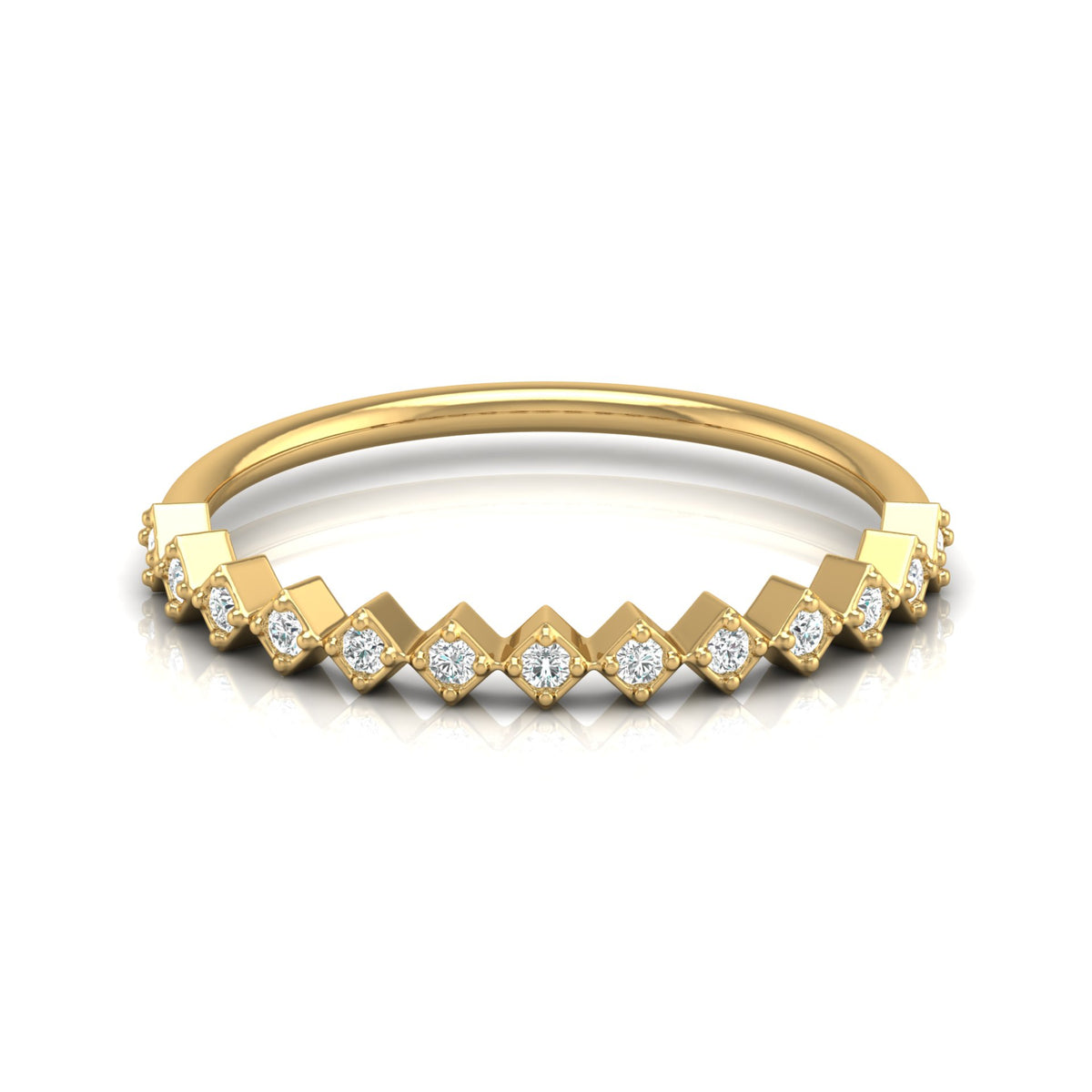 0.11 CT Diamond Band Ring for Women's Lightweight & Elegant Anniversary gift for her - HIGHCARAT DIAMONDS