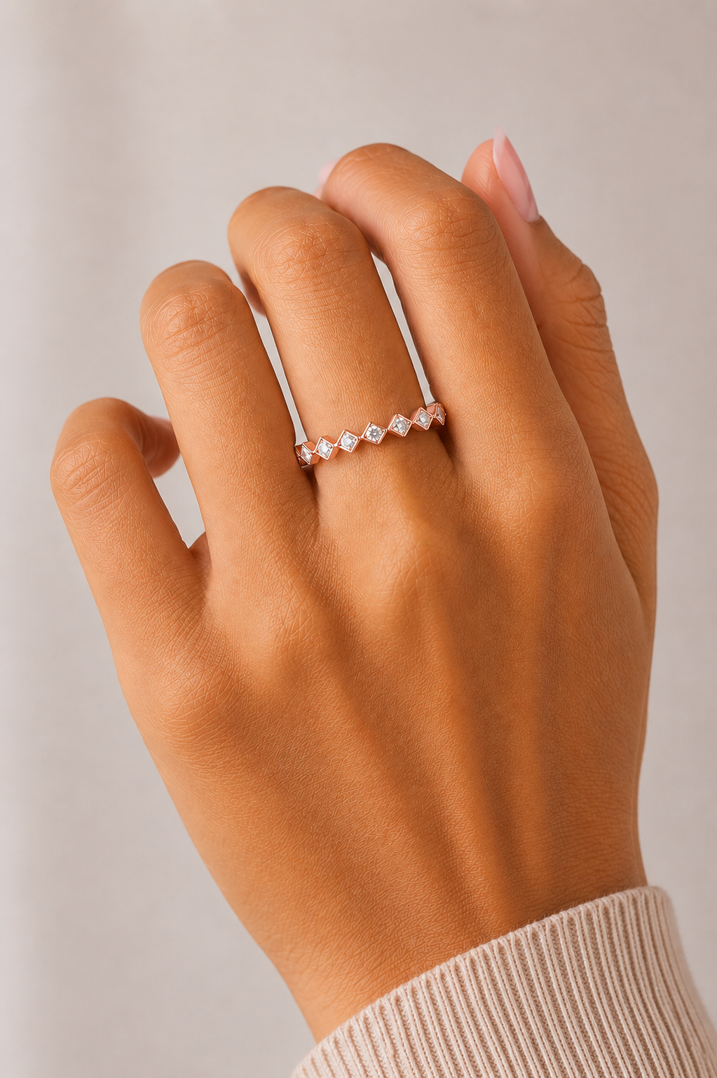 0.11 CT Diamond Band Ring for Women's Lightweight & Elegant Anniversary gift for her - HIGHCARAT DIAMONDS