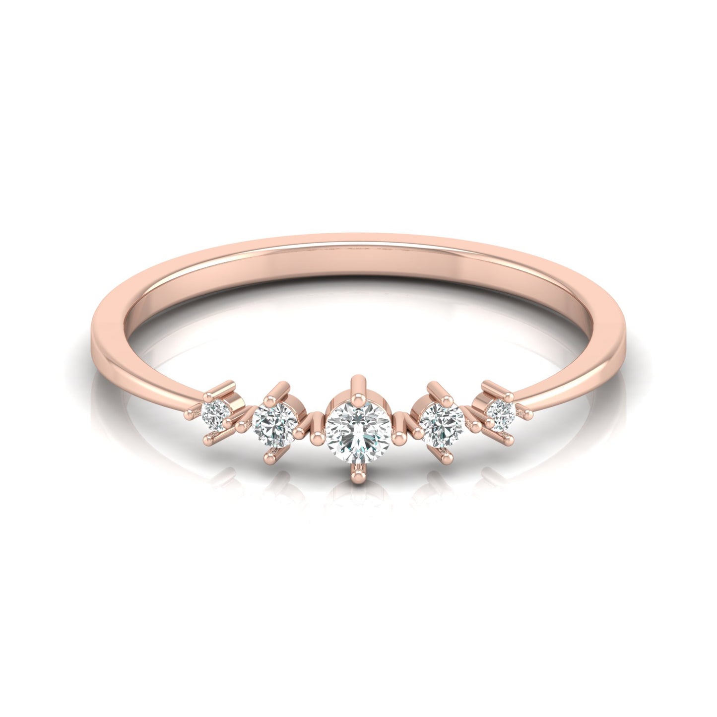 0.12 CT Elegant Round Diamond Band Ring For Her Perfect For Daily Sparkle - HIGHCARAT DIAMONDS