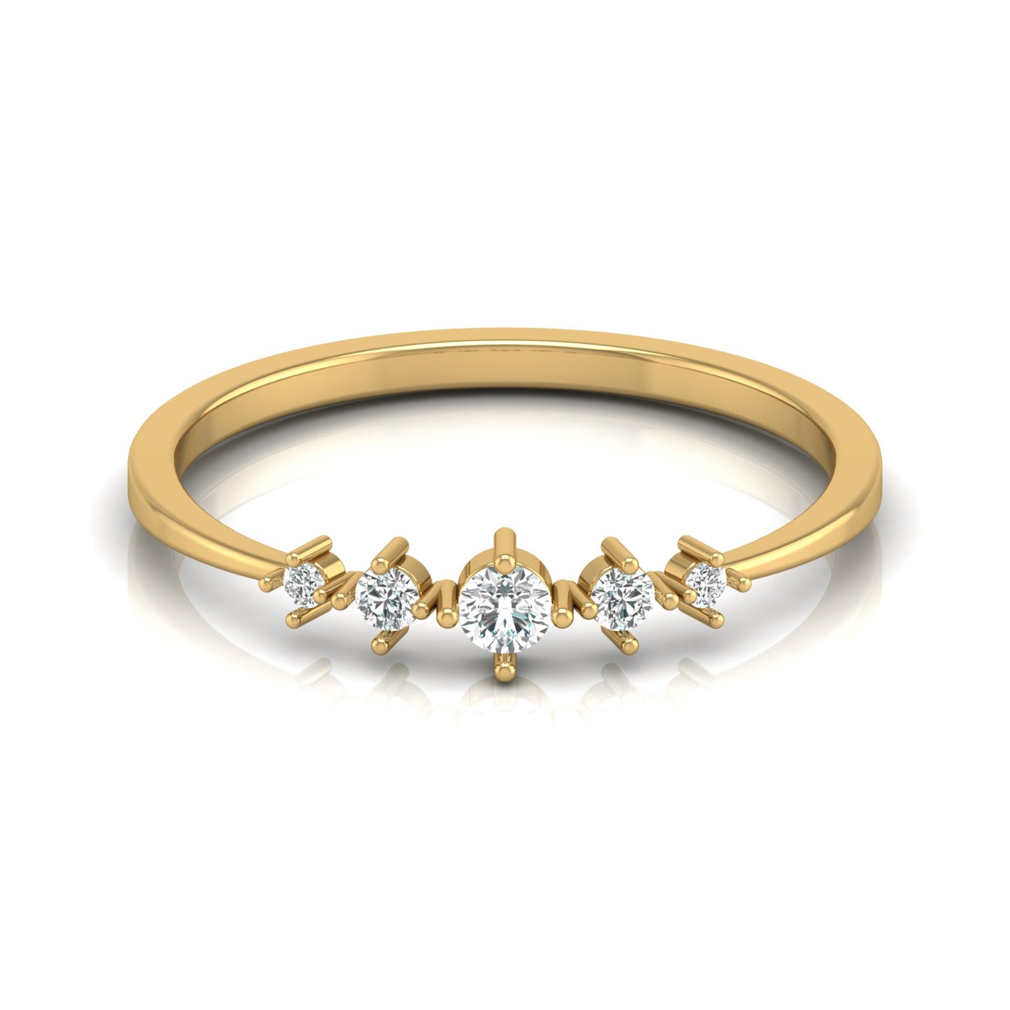 0.12 CT Elegant Round Diamond Band Ring For Her Perfect For Daily Sparkle - HIGHCARAT DIAMONDS
