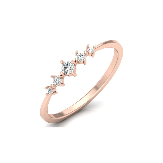 0.12 CT Elegant Round Diamond Band Ring For Her Perfect For Daily Sparkle - HIGHCARAT DIAMONDS