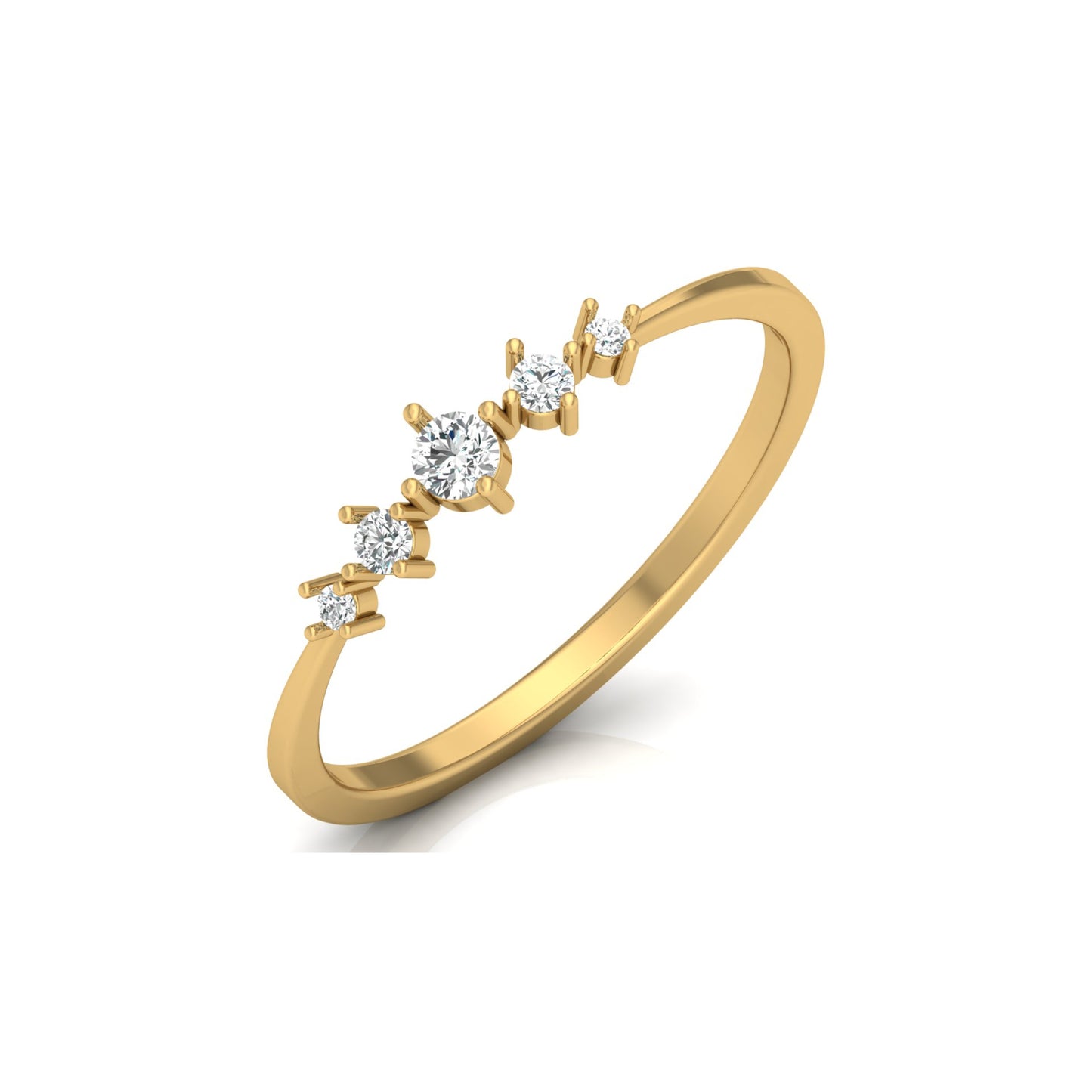 0.12 CT Elegant Round Diamond Band Ring For Her Perfect For Daily Sparkle - HIGHCARAT DIAMONDS