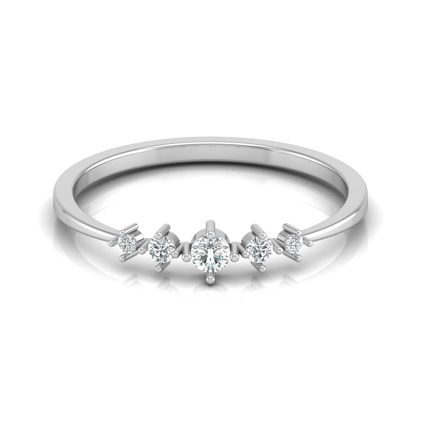 0.12 CT Elegant Round Diamond Band Ring For Her Perfect For Daily Sparkle - HIGHCARAT DIAMONDS