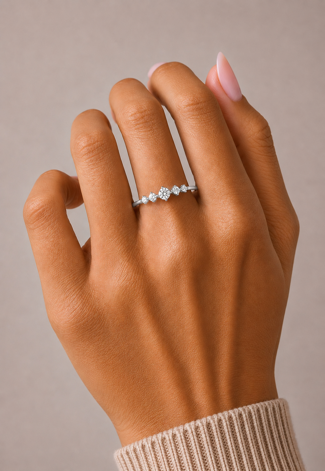 0.12 CT Elegant Round Diamond Band Ring For Her Perfect For Daily Sparkle - HIGHCARAT DIAMONDS