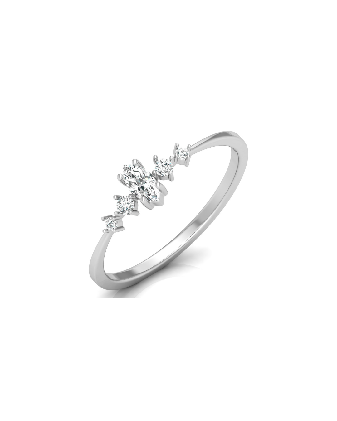 0.16 CT Round And Marquise Lab OR Natural Diamond Band Ring Anniversary Special - HIGHCARAT DIAMONDS