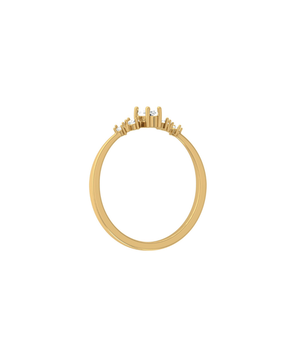 0.16 CT Round And Marquise Lab OR Natural Diamond Band Ring Anniversary Special - HIGHCARAT DIAMONDS