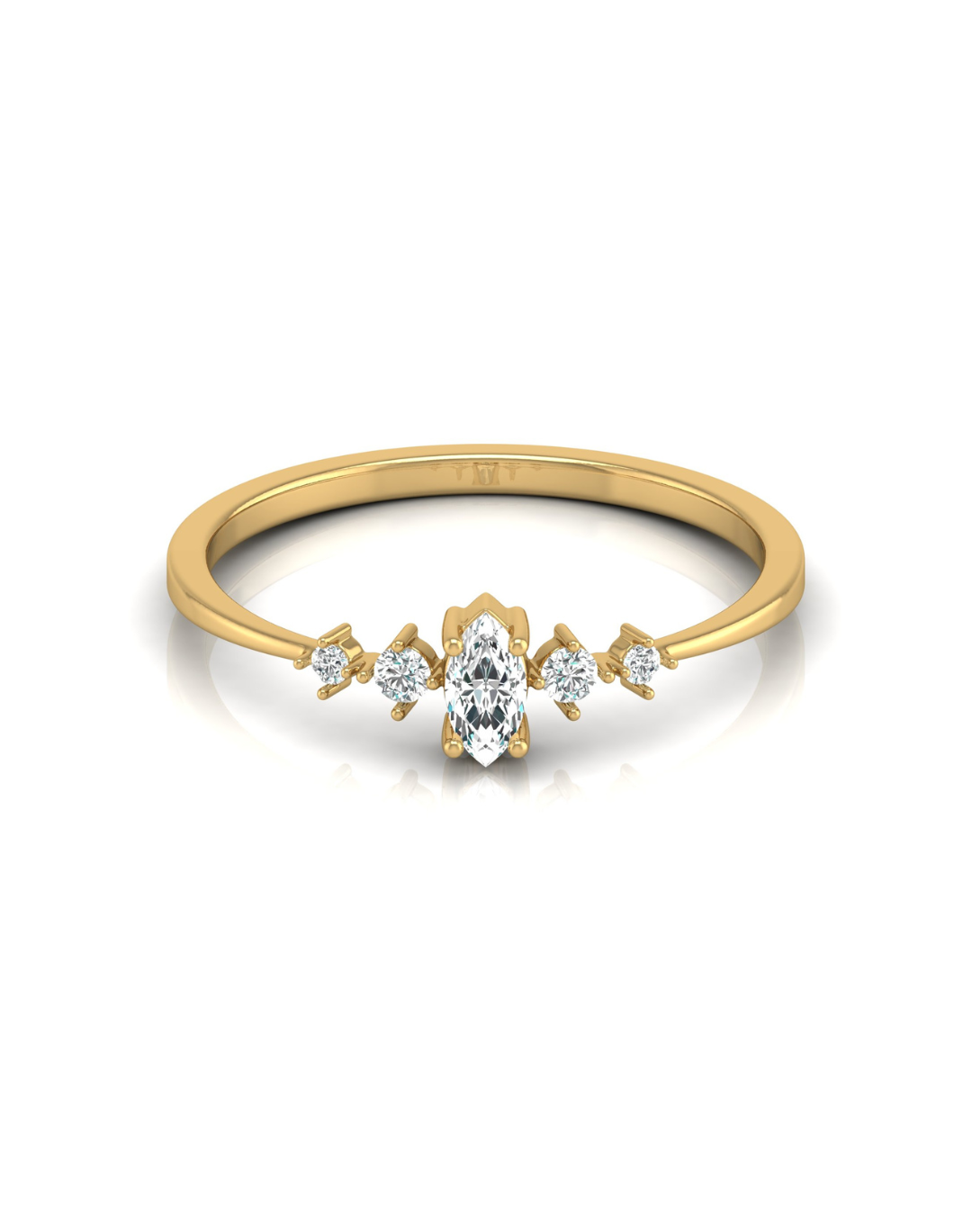 0.16 CT Round And Marquise Lab OR Natural Diamond Band Ring Anniversary Special - HIGHCARAT DIAMONDS