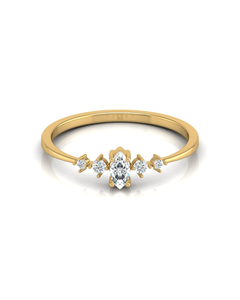 0.16 CT Round And Marquise Lab OR Natural Diamond Band Ring Anniversary Special - HIGHCARAT DIAMONDS
