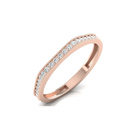 Dainty 0.16 CT Round Cut Colorless Engagement Band Ring Everyday Chic - HIGHCARAT DIAMONDS