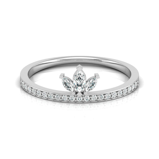 0.17 CT Dainty Crystal Tiara Crown Wedding Ring for Her Elegant Bridal Band In Natural And Labgrown Diamonds - HIGHCARAT DIAMONDS